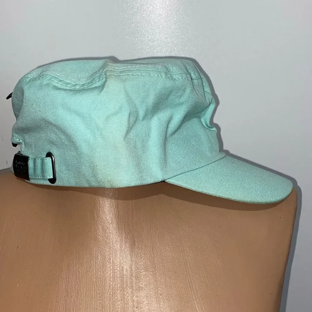 Harley-Davidson Women's Green Bar & Shield Embellished Flat Top Cap One Size NWT